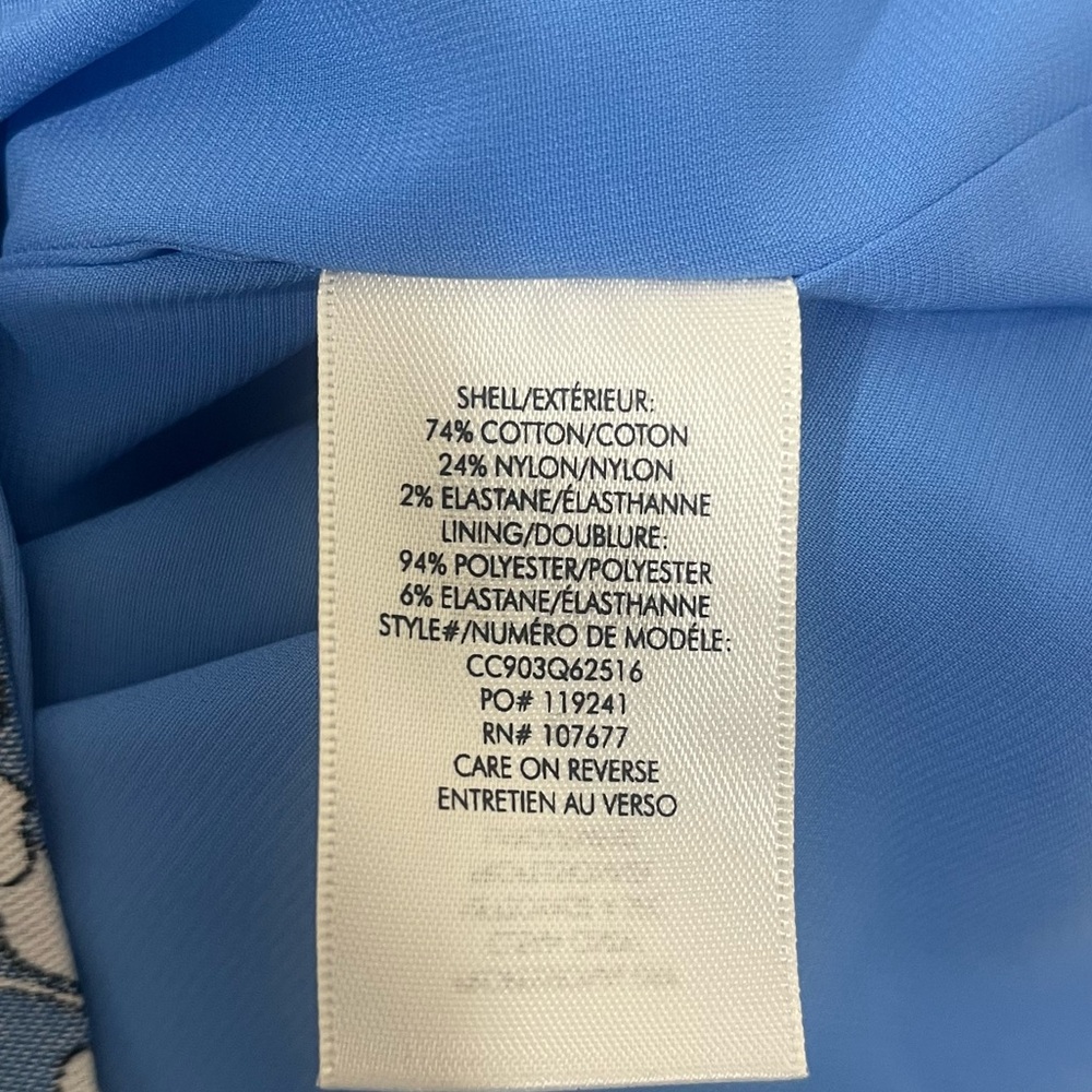 Alice + Olivia Clyde Cornflower Blue Floral Shift Mini Dress Size 4/ S - Picture 10 of 11
